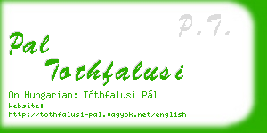 pal tothfalusi business card